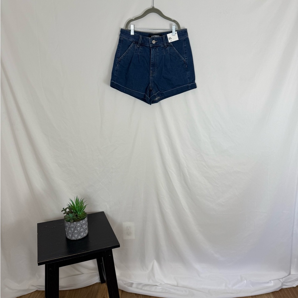 Express Shortie High-Rise Denim Shorts - Size 4 - New with Tags